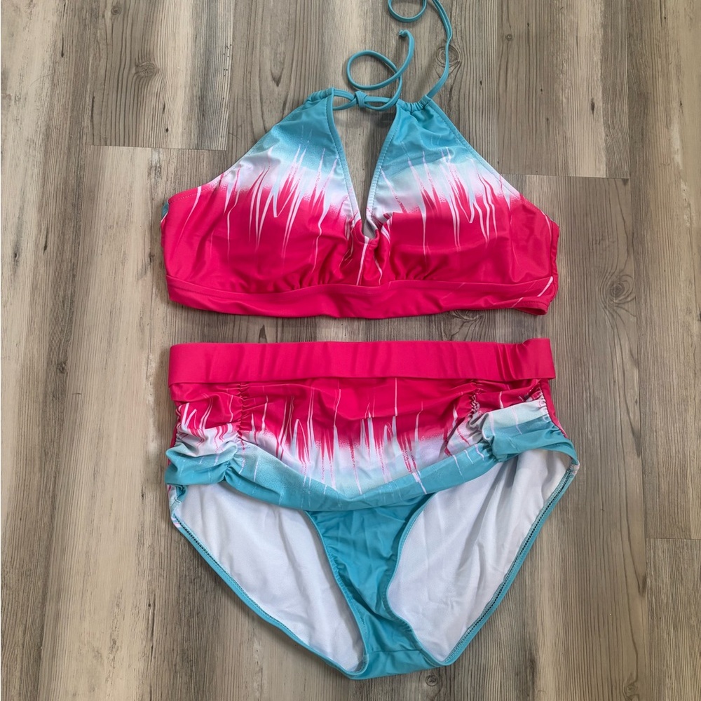 NEW size XXL Pink and blue tie-dye bikini set #beachyvibes